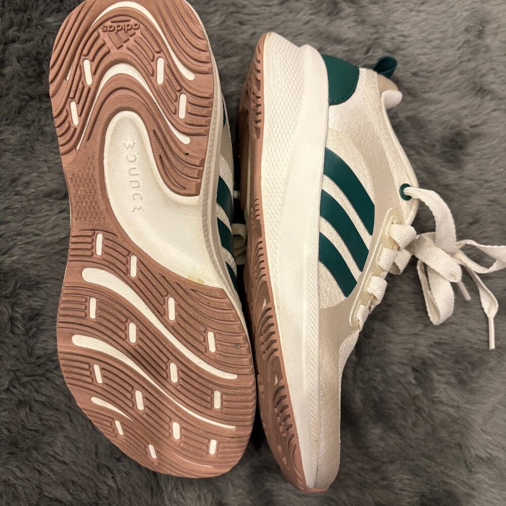 Adidas Woman's Sneakers Size 5 EDGE LUX 6.0 SHOES White with Green Features